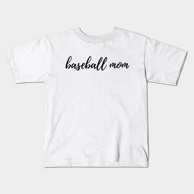 Baseball Mother Kids T-Shirt by sarsia